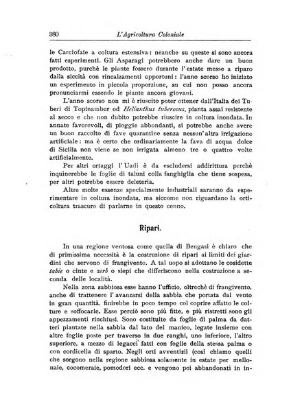 L'agricoltura coloniale organo dell'Istituto agricolo coloniale italiano e dell'Ufficio agrario sperimentale dell'Eritrea