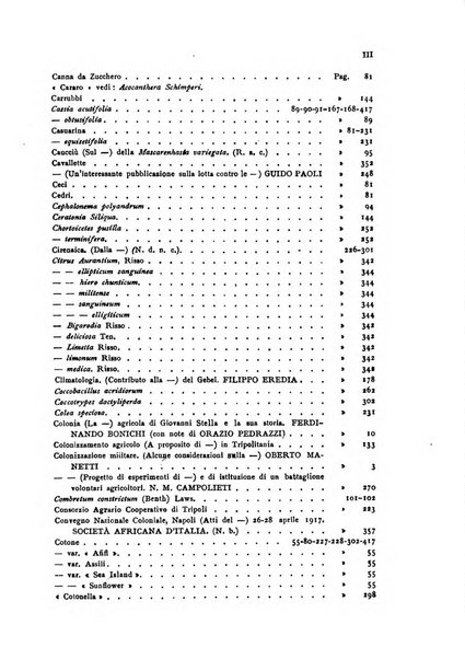 L'agricoltura coloniale organo dell'Istituto agricolo coloniale italiano e dell'Ufficio agrario sperimentale dell'Eritrea