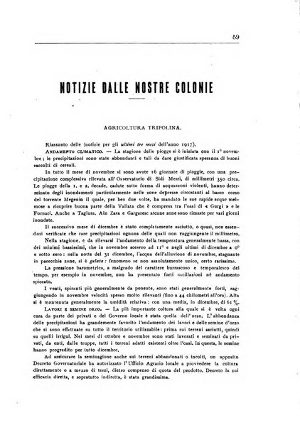 L'agricoltura coloniale organo dell'Istituto agricolo coloniale italiano e dell'Ufficio agrario sperimentale dell'Eritrea