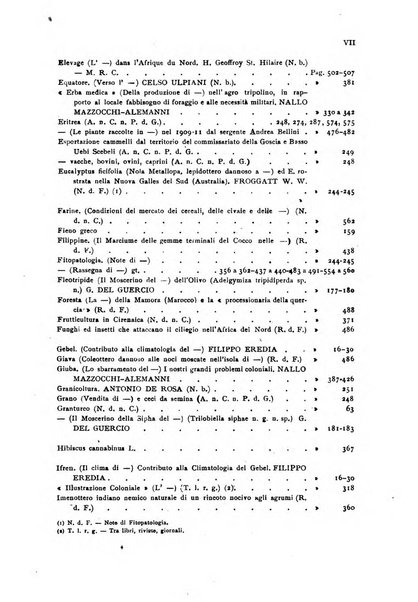 L'agricoltura coloniale organo dell'Istituto agricolo coloniale italiano e dell'Ufficio agrario sperimentale dell'Eritrea