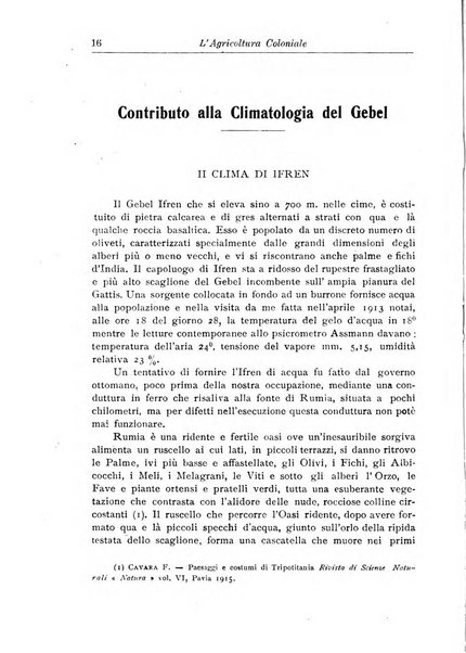 L'agricoltura coloniale organo dell'Istituto agricolo coloniale italiano e dell'Ufficio agrario sperimentale dell'Eritrea