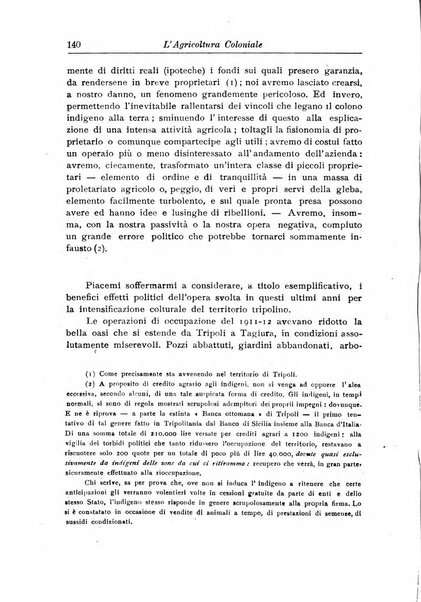 L'agricoltura coloniale organo dell'Istituto agricolo coloniale italiano e dell'Ufficio agrario sperimentale dell'Eritrea