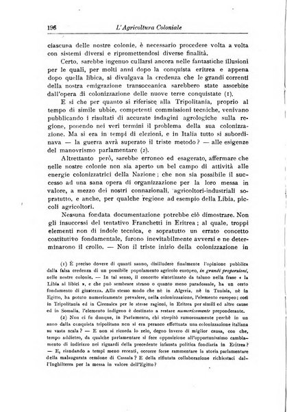 L'agricoltura coloniale organo dell'Istituto agricolo coloniale italiano e dell'Ufficio agrario sperimentale dell'Eritrea