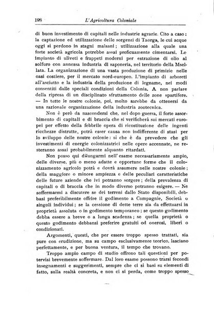 L'agricoltura coloniale organo dell'Istituto agricolo coloniale italiano e dell'Ufficio agrario sperimentale dell'Eritrea