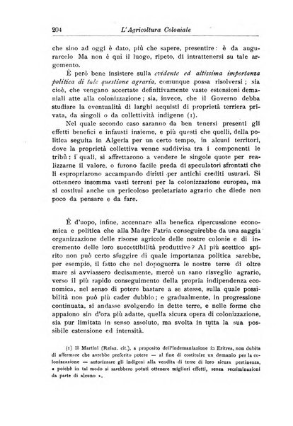 L'agricoltura coloniale organo dell'Istituto agricolo coloniale italiano e dell'Ufficio agrario sperimentale dell'Eritrea