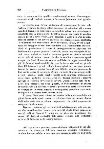 L'agricoltura coloniale organo dell'Istituto agricolo coloniale italiano e dell'Ufficio agrario sperimentale dell'Eritrea