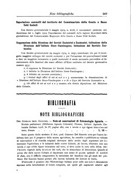 L'agricoltura coloniale organo dell'Istituto agricolo coloniale italiano e dell'Ufficio agrario sperimentale dell'Eritrea