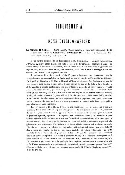 L'agricoltura coloniale organo dell'Istituto agricolo coloniale italiano e dell'Ufficio agrario sperimentale dell'Eritrea