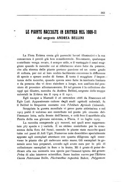 L'agricoltura coloniale organo dell'Istituto agricolo coloniale italiano e dell'Ufficio agrario sperimentale dell'Eritrea