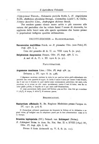 L'agricoltura coloniale organo dell'Istituto agricolo coloniale italiano e dell'Ufficio agrario sperimentale dell'Eritrea