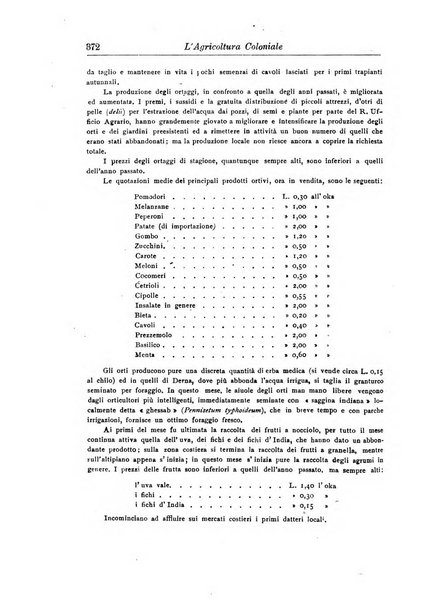 L'agricoltura coloniale organo dell'Istituto agricolo coloniale italiano e dell'Ufficio agrario sperimentale dell'Eritrea