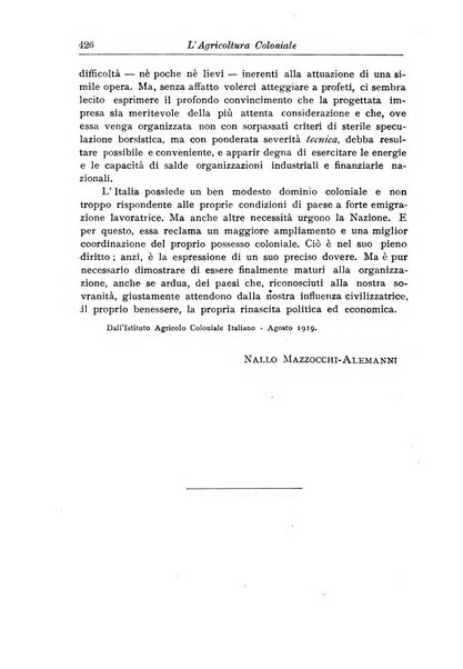 L'agricoltura coloniale organo dell'Istituto agricolo coloniale italiano e dell'Ufficio agrario sperimentale dell'Eritrea