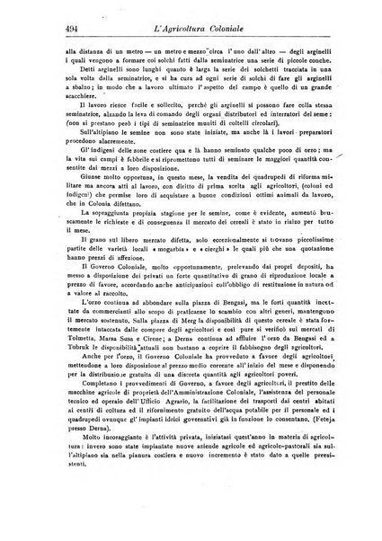 L'agricoltura coloniale organo dell'Istituto agricolo coloniale italiano e dell'Ufficio agrario sperimentale dell'Eritrea