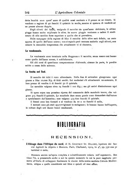 L'agricoltura coloniale organo dell'Istituto agricolo coloniale italiano e dell'Ufficio agrario sperimentale dell'Eritrea