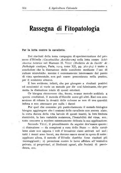 L'agricoltura coloniale organo dell'Istituto agricolo coloniale italiano e dell'Ufficio agrario sperimentale dell'Eritrea