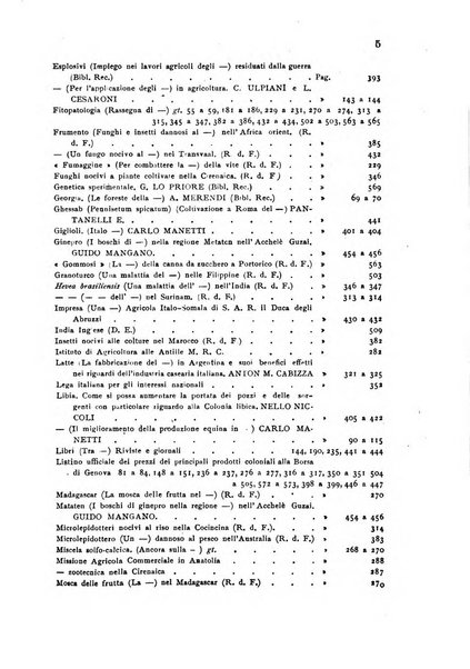 L'agricoltura coloniale organo dell'Istituto agricolo coloniale italiano e dell'Ufficio agrario sperimentale dell'Eritrea