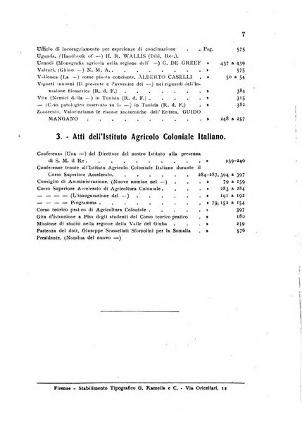 L'agricoltura coloniale organo dell'Istituto agricolo coloniale italiano e dell'Ufficio agrario sperimentale dell'Eritrea