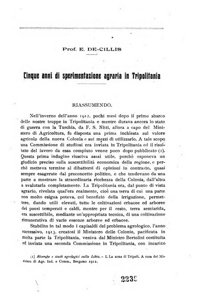 L'agricoltura coloniale organo dell'Istituto agricolo coloniale italiano e dell'Ufficio agrario sperimentale dell'Eritrea