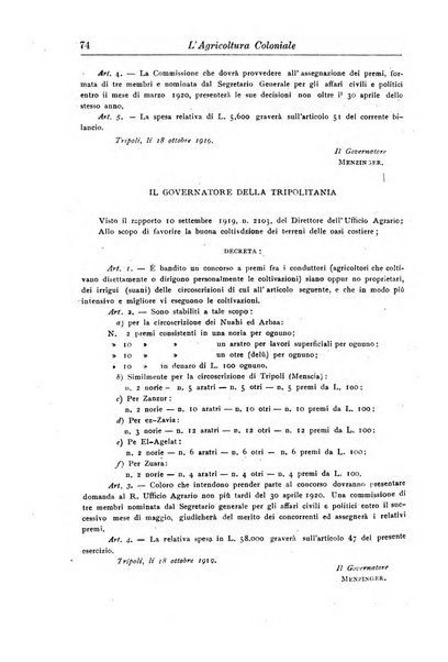 L'agricoltura coloniale organo dell'Istituto agricolo coloniale italiano e dell'Ufficio agrario sperimentale dell'Eritrea