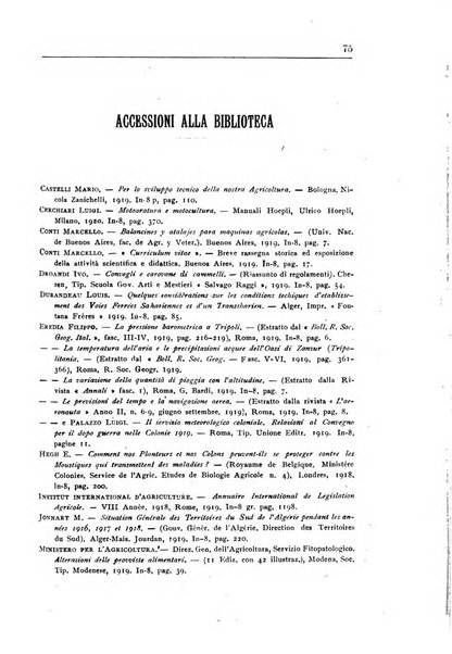 L'agricoltura coloniale organo dell'Istituto agricolo coloniale italiano e dell'Ufficio agrario sperimentale dell'Eritrea