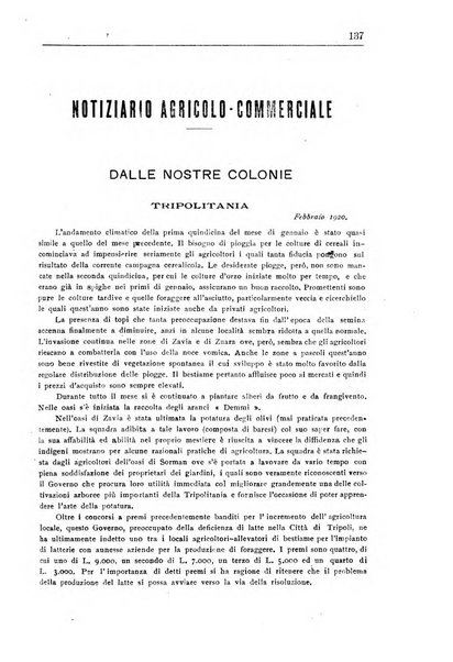 L'agricoltura coloniale organo dell'Istituto agricolo coloniale italiano e dell'Ufficio agrario sperimentale dell'Eritrea