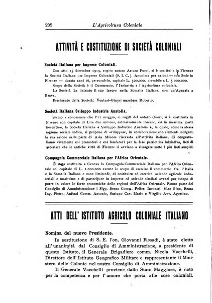 L'agricoltura coloniale organo dell'Istituto agricolo coloniale italiano e dell'Ufficio agrario sperimentale dell'Eritrea