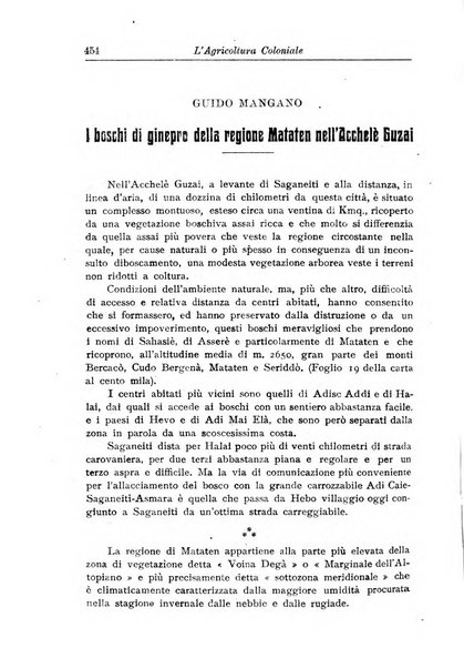 L'agricoltura coloniale organo dell'Istituto agricolo coloniale italiano e dell'Ufficio agrario sperimentale dell'Eritrea