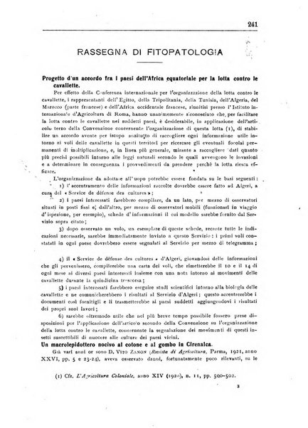 L'agricoltura coloniale organo dell'Istituto agricolo coloniale italiano e dell'Ufficio agrario sperimentale dell'Eritrea