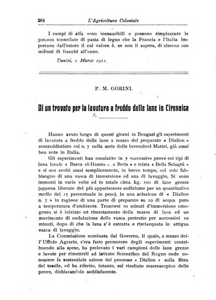 L'agricoltura coloniale organo dell'Istituto agricolo coloniale italiano e dell'Ufficio agrario sperimentale dell'Eritrea