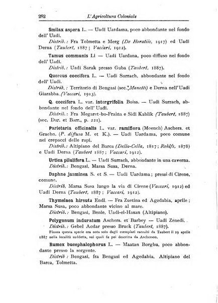 L'agricoltura coloniale organo dell'Istituto agricolo coloniale italiano e dell'Ufficio agrario sperimentale dell'Eritrea