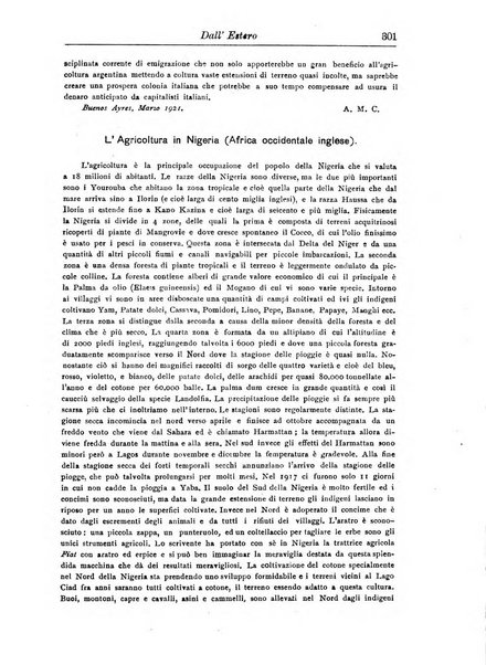 L'agricoltura coloniale organo dell'Istituto agricolo coloniale italiano e dell'Ufficio agrario sperimentale dell'Eritrea