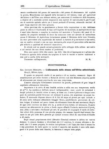 L'agricoltura coloniale organo dell'Istituto agricolo coloniale italiano e dell'Ufficio agrario sperimentale dell'Eritrea