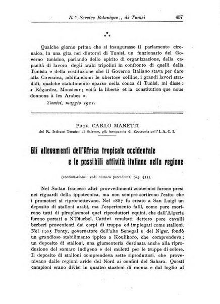 L'agricoltura coloniale organo dell'Istituto agricolo coloniale italiano e dell'Ufficio agrario sperimentale dell'Eritrea