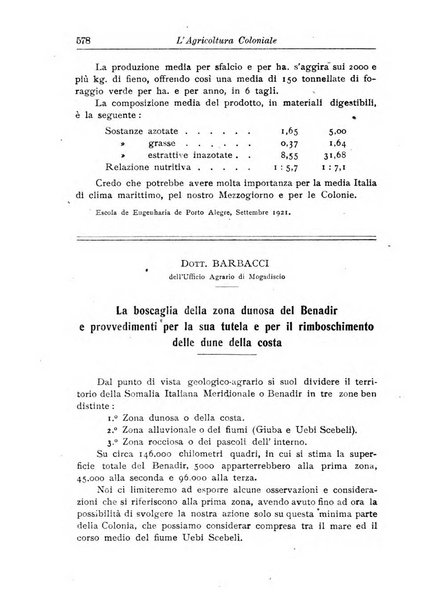 L'agricoltura coloniale organo dell'Istituto agricolo coloniale italiano e dell'Ufficio agrario sperimentale dell'Eritrea