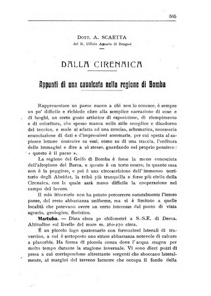 L'agricoltura coloniale organo dell'Istituto agricolo coloniale italiano e dell'Ufficio agrario sperimentale dell'Eritrea