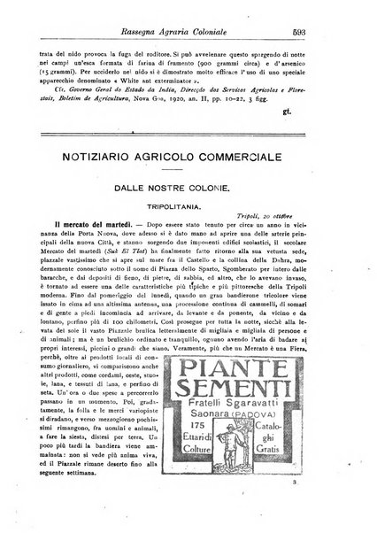 L'agricoltura coloniale organo dell'Istituto agricolo coloniale italiano e dell'Ufficio agrario sperimentale dell'Eritrea