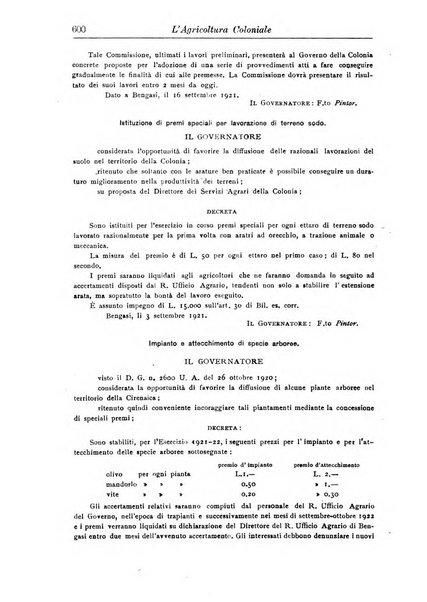 L'agricoltura coloniale organo dell'Istituto agricolo coloniale italiano e dell'Ufficio agrario sperimentale dell'Eritrea