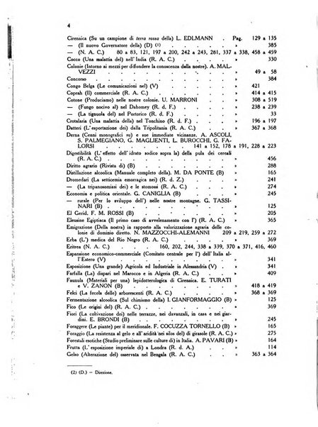 L'agricoltura coloniale organo dell'Istituto agricolo coloniale italiano e dell'Ufficio agrario sperimentale dell'Eritrea