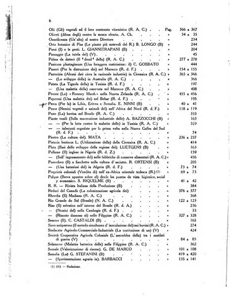 L'agricoltura coloniale organo dell'Istituto agricolo coloniale italiano e dell'Ufficio agrario sperimentale dell'Eritrea