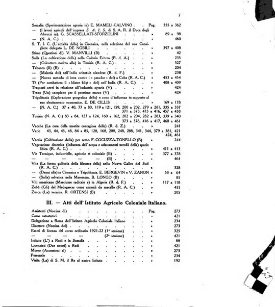 L'agricoltura coloniale organo dell'Istituto agricolo coloniale italiano e dell'Ufficio agrario sperimentale dell'Eritrea