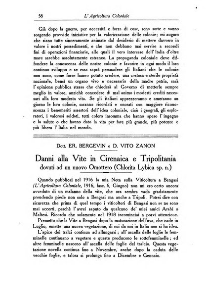 L'agricoltura coloniale organo dell'Istituto agricolo coloniale italiano e dell'Ufficio agrario sperimentale dell'Eritrea