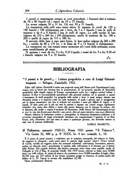 L'agricoltura coloniale organo dell'Istituto agricolo coloniale italiano e dell'Ufficio agrario sperimentale dell'Eritrea