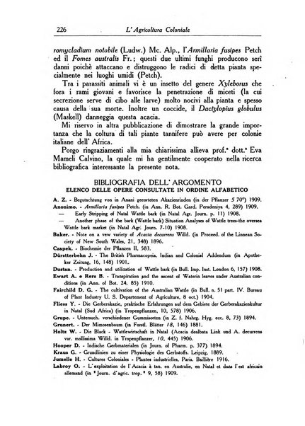 L'agricoltura coloniale organo dell'Istituto agricolo coloniale italiano e dell'Ufficio agrario sperimentale dell'Eritrea