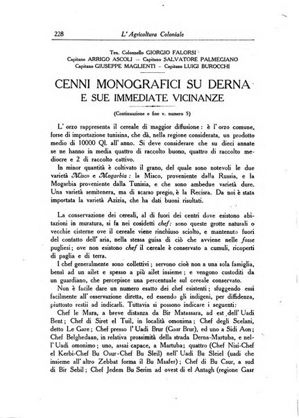 L'agricoltura coloniale organo dell'Istituto agricolo coloniale italiano e dell'Ufficio agrario sperimentale dell'Eritrea