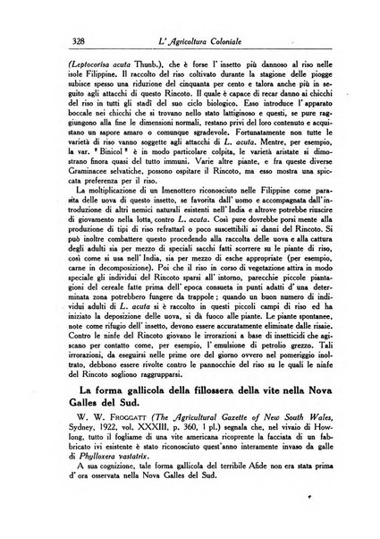 L'agricoltura coloniale organo dell'Istituto agricolo coloniale italiano e dell'Ufficio agrario sperimentale dell'Eritrea