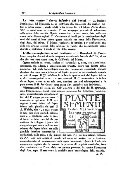 L'agricoltura coloniale organo dell'Istituto agricolo coloniale italiano e dell'Ufficio agrario sperimentale dell'Eritrea