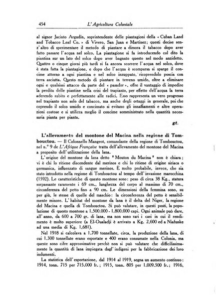 L'agricoltura coloniale organo dell'Istituto agricolo coloniale italiano e dell'Ufficio agrario sperimentale dell'Eritrea