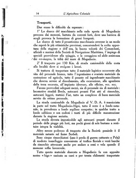 L'agricoltura coloniale organo dell'Istituto agricolo coloniale italiano e dell'Ufficio agrario sperimentale dell'Eritrea