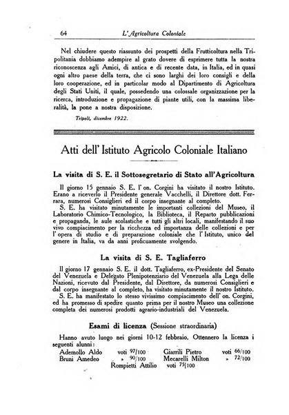 L'agricoltura coloniale organo dell'Istituto agricolo coloniale italiano e dell'Ufficio agrario sperimentale dell'Eritrea