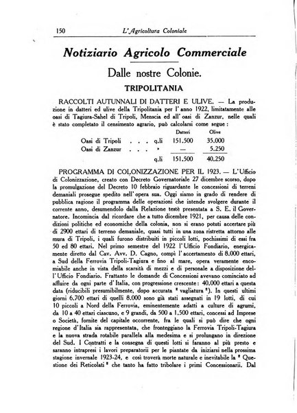 L'agricoltura coloniale organo dell'Istituto agricolo coloniale italiano e dell'Ufficio agrario sperimentale dell'Eritrea